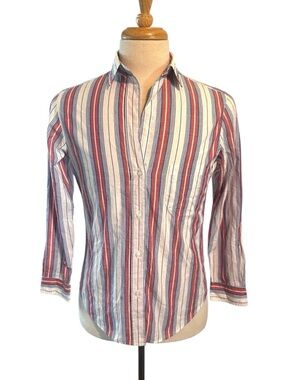 Frank & Eileen Grayson Shirt Women’s 01 Hero Striped Button Up 100% Cotton